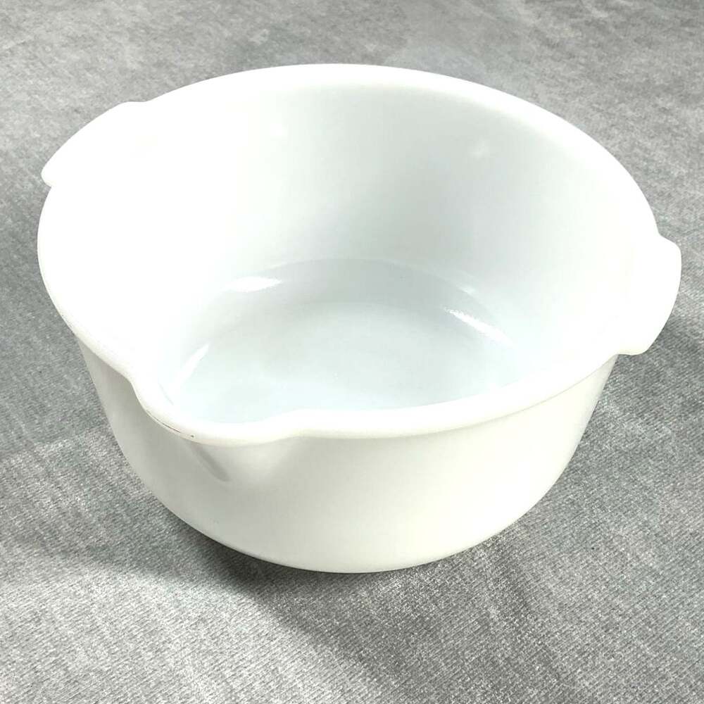 Vintage Glasbake Sunbeam Milk Glass Mixing Bowl 8.5"